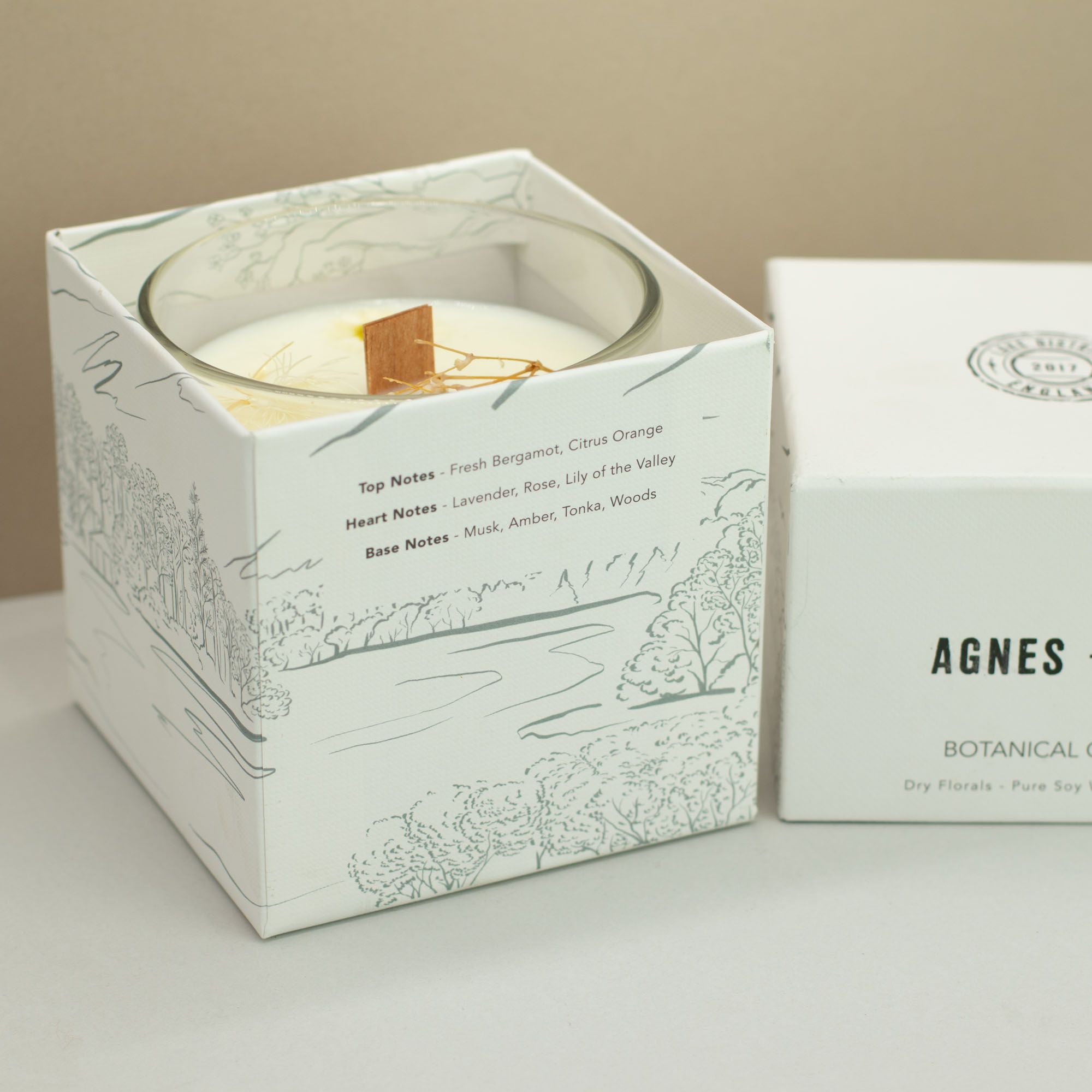 Vela de Cera de Soja Botánica Agnes + Cat - Windermere