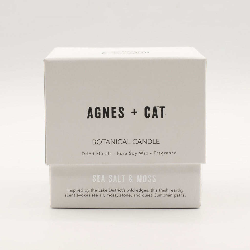 Agnes + Cat Vela de Cera de Soja Botánica - Sal marina y musgo