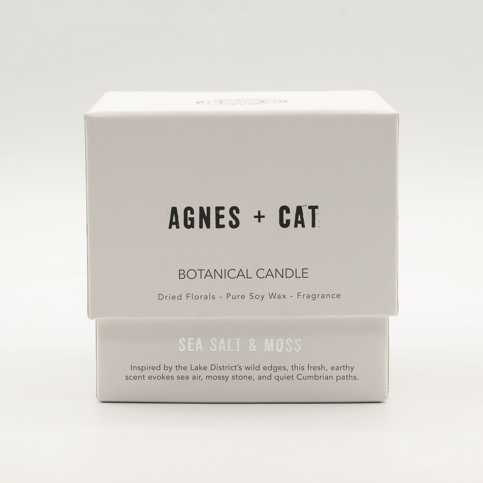 Agnes + Cat Vela de Cera de Soja Botánica - Sal marina y musgo