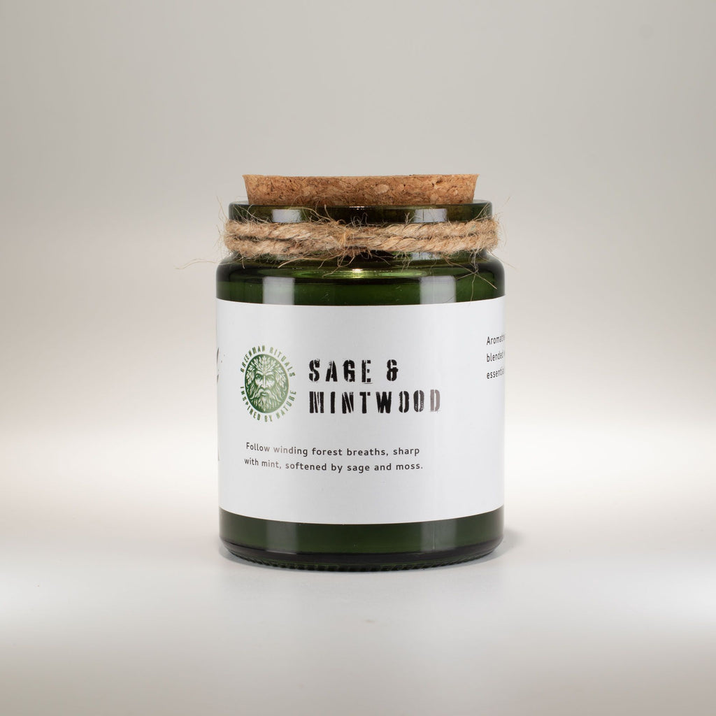 Vela de soja Greenman Woodwick - Salvia y Madera de Menta