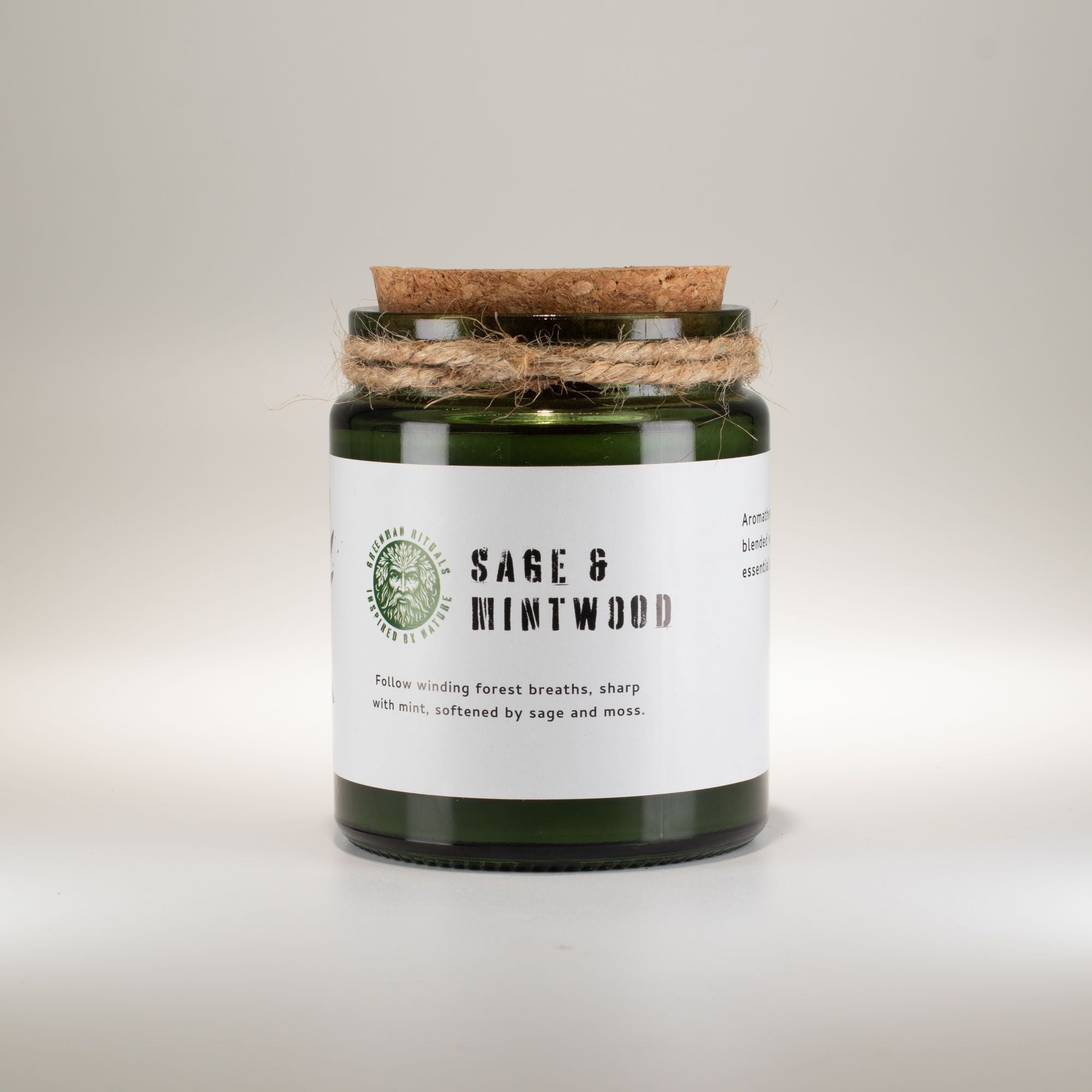 Vela de soja Greenman Woodwick - Salvia y Madera de Menta