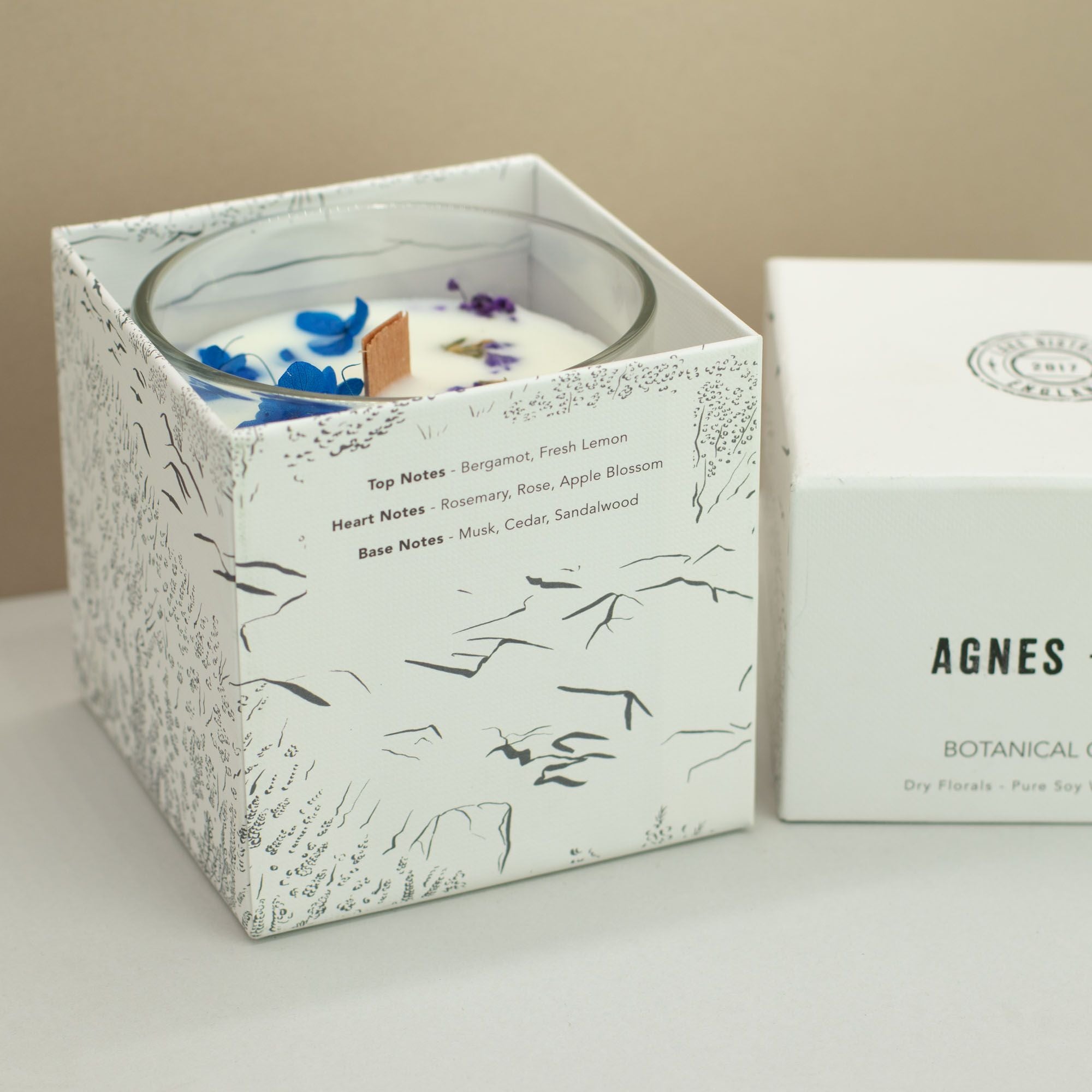 Vela de Cera de Soja Botánica Agnes + Cat - Moorland