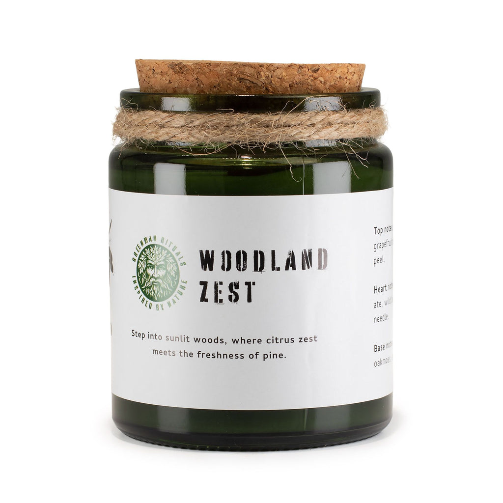 Vela de soja Greenman Woodwick - Esencia del Bosque