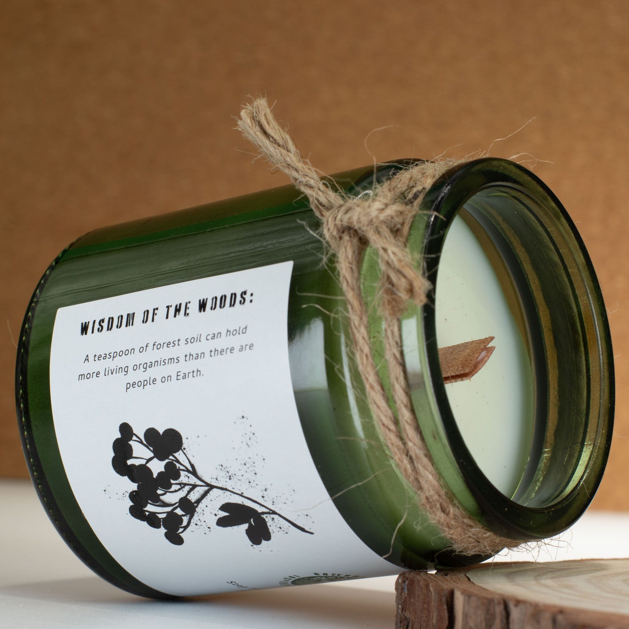 Vela de soja Greenman Woodwick - Esencia del Bosque