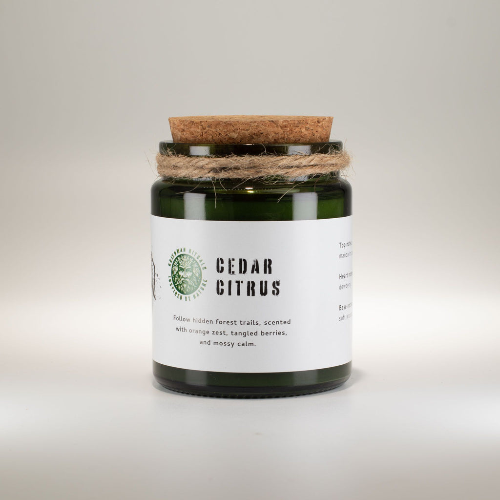 Vela de soja Greenman Woodwick - Cedro y Cítricos
